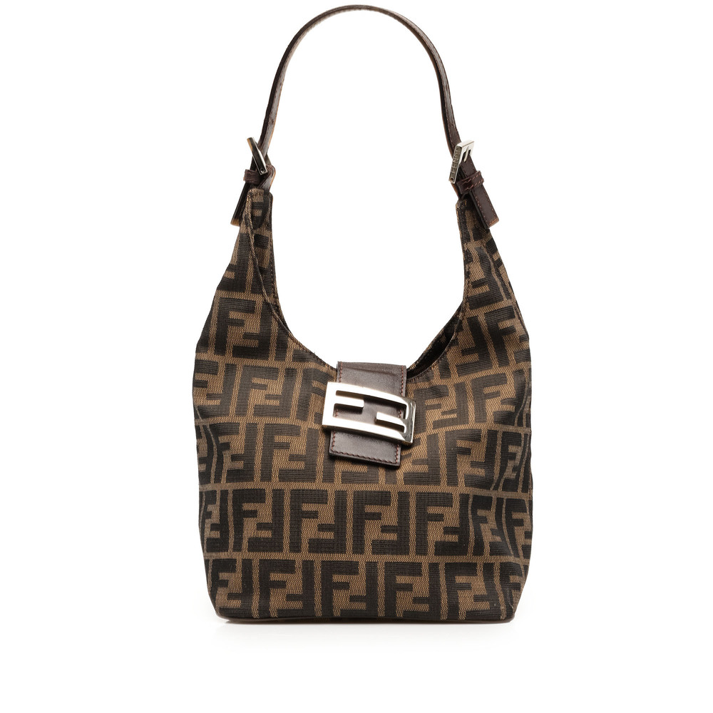 Pre-Loved Fendi Zucca Canvas Shoulder Bag